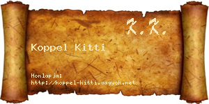 Koppel Kitti névjegykártya